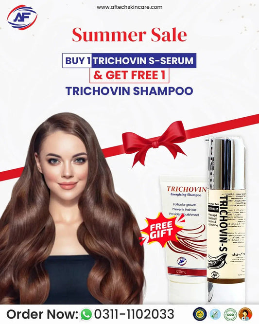 Trichovin-S-Serum with free Trichovin Shampoo aftechskincare
